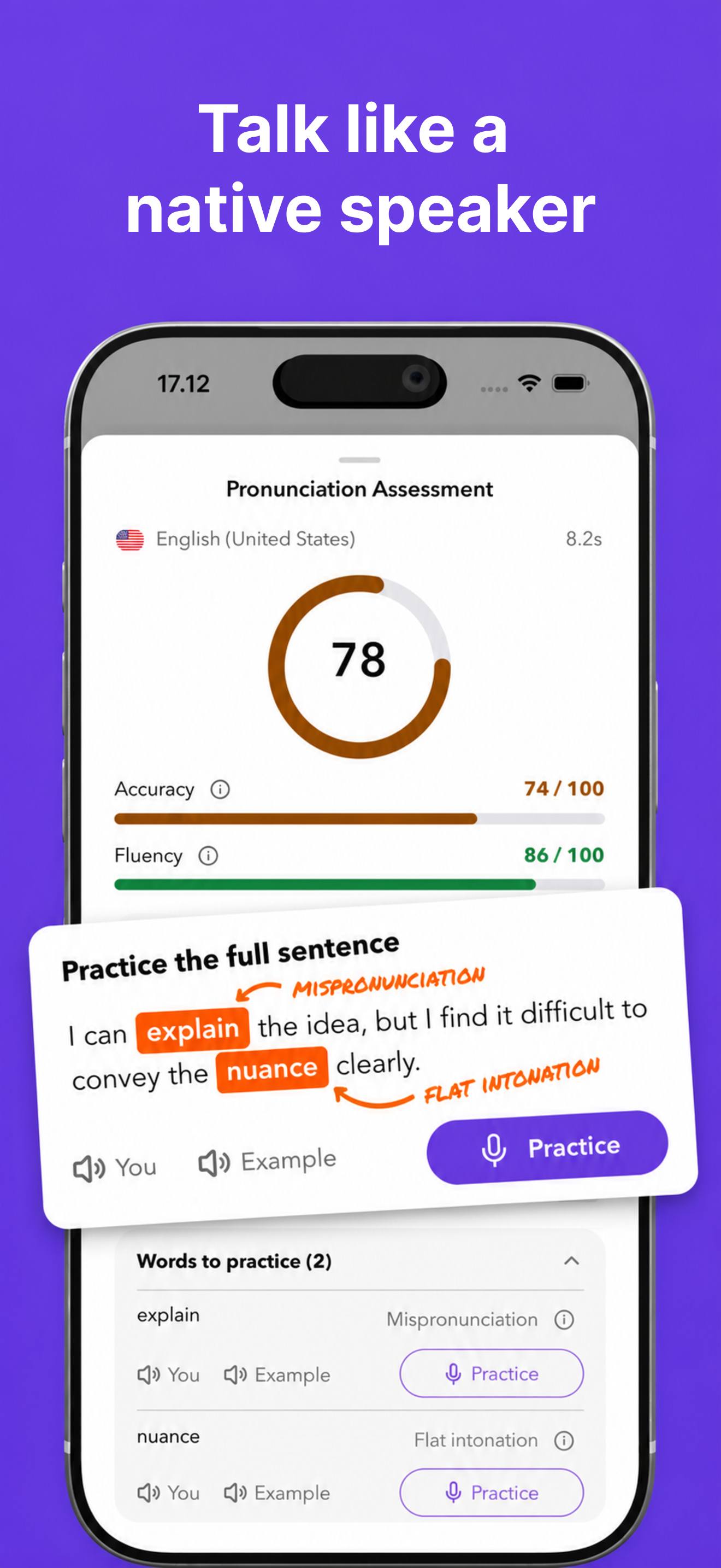 Talk like a native speaker